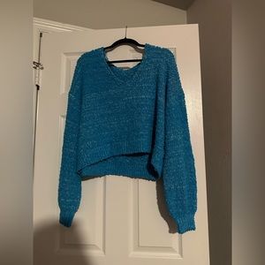 Blue cropped sweater